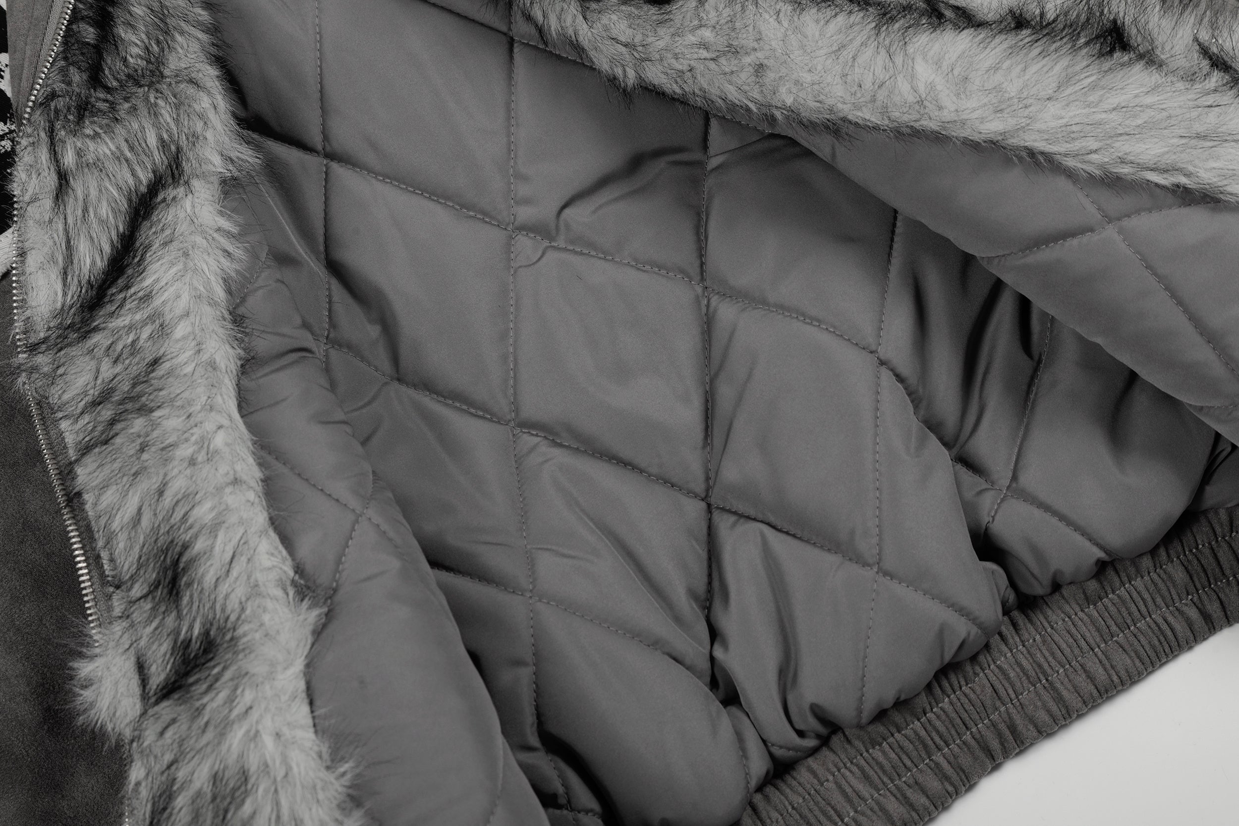 3-6-5.shop Patchwork Fur-Lined Jacket
