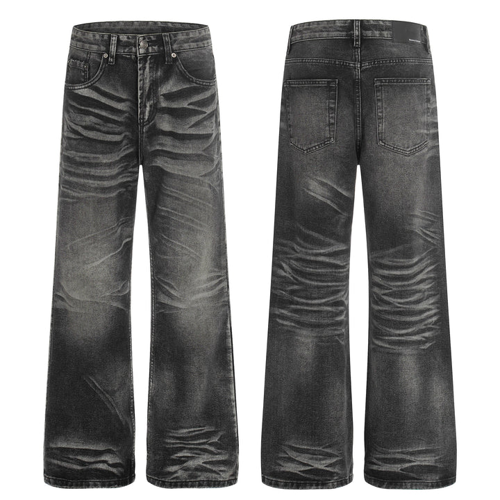 3-6-5.shop Washed Athletic Blend Denim Pants
