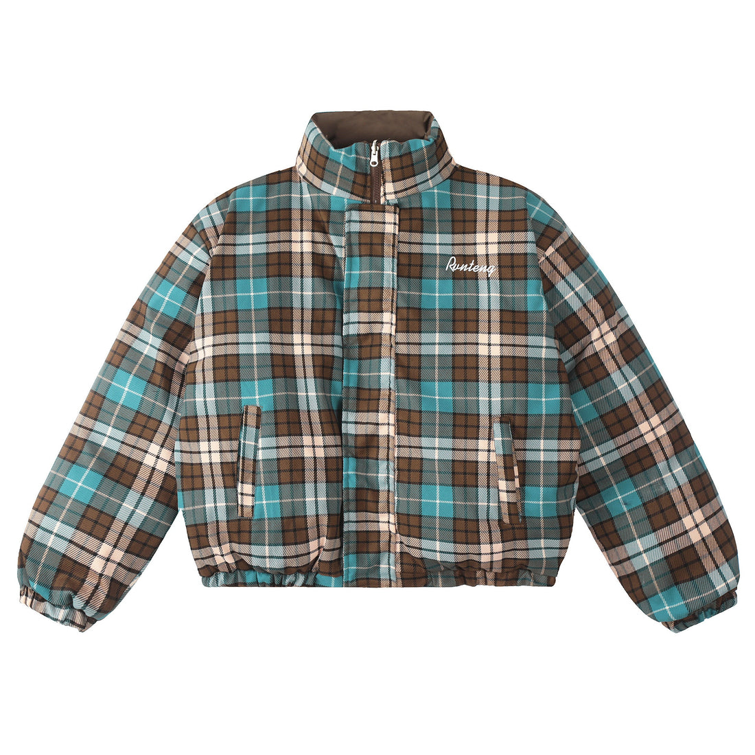 3-6-5.shop Reversible Plaid Puffer Jacket