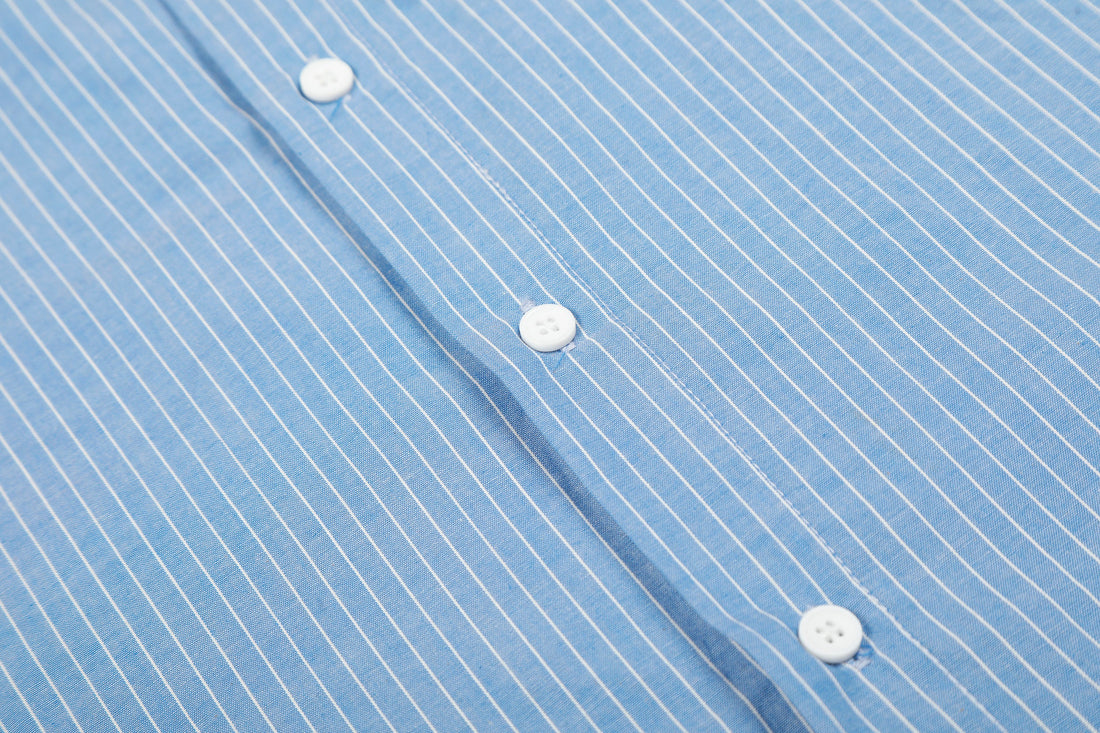 3-6-5.shop Striped Graphic Button-Up Shirt