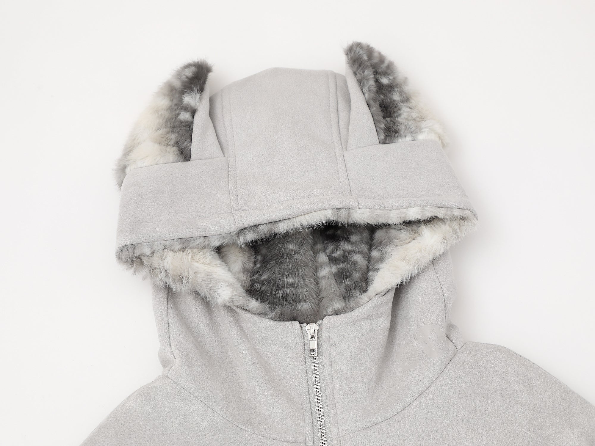 3-6-5.shop Furry-Ear Stretch Hoodie Jacket