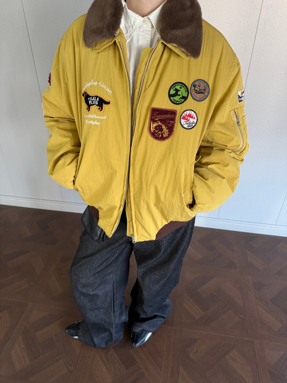 3-6-5.shop Aviation Patch Bomber Jacket