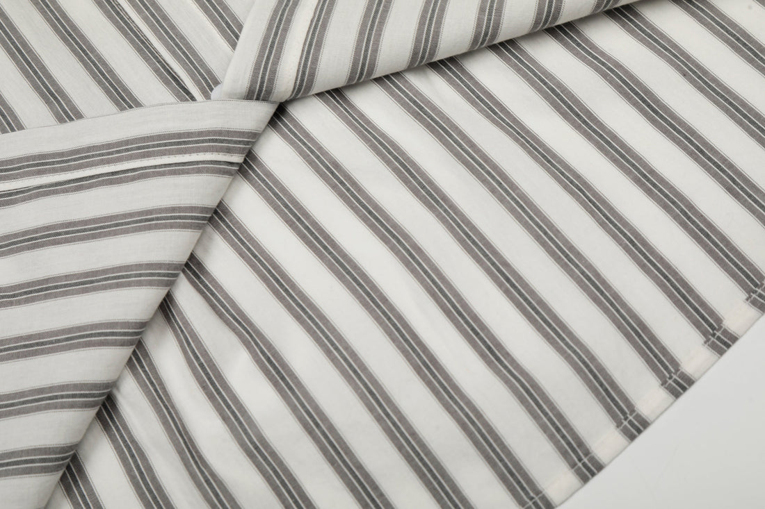 3-6-5.shop Striped Tie-Detail Button-Up Shirt