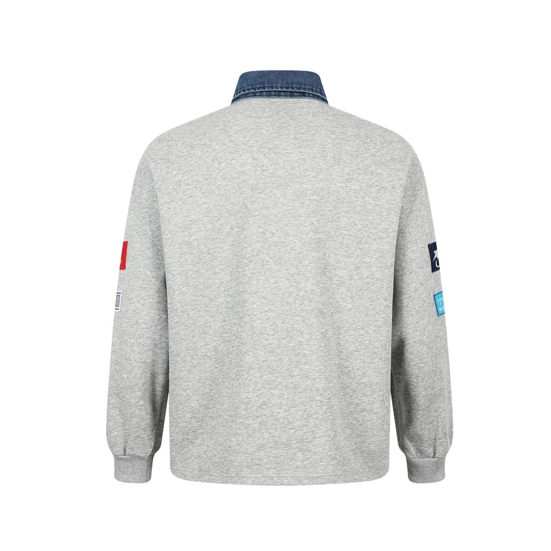 3-6-5.shop Patchwork Polo Sweatshirt