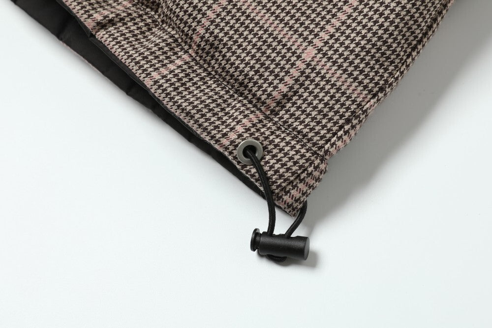 3-6-5.shop Reversible Check Puffer Jacket