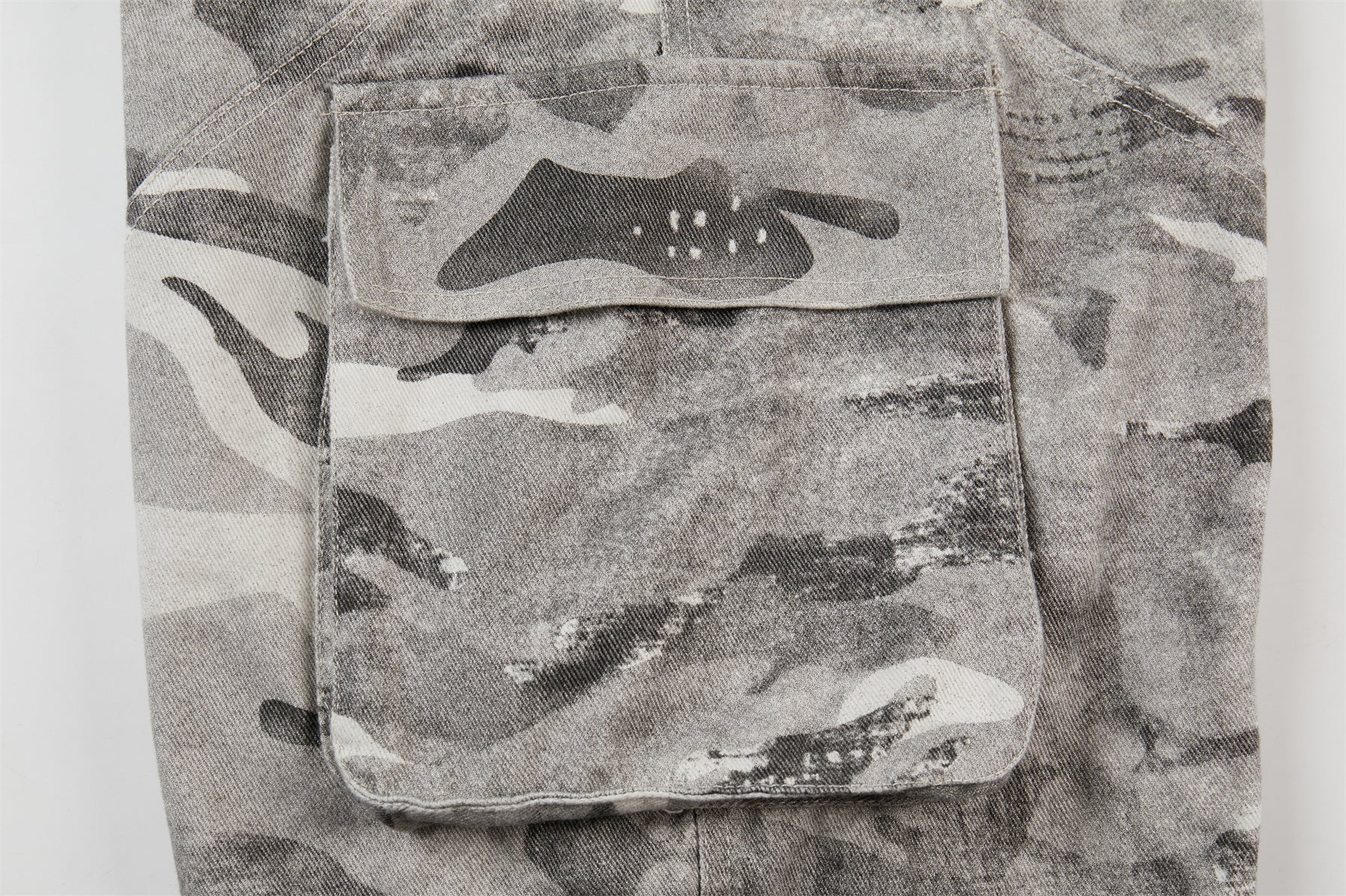 3-6-5.shop Camo Panelled Wide-Leg Pants