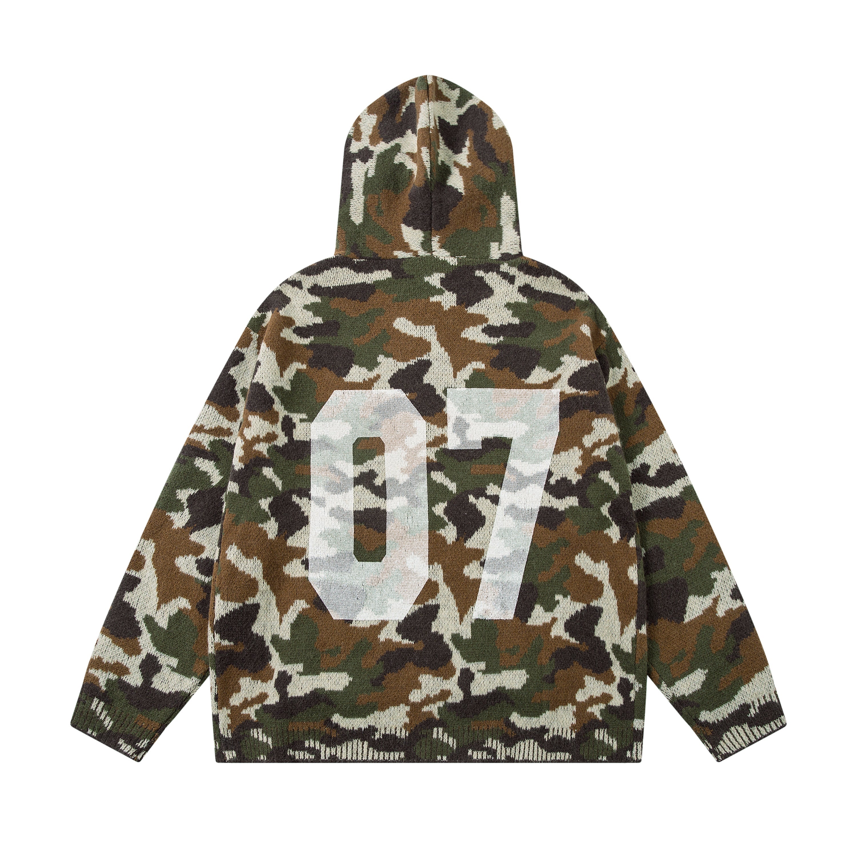 3-6-5.shop “07 Camo Knit Sweater”