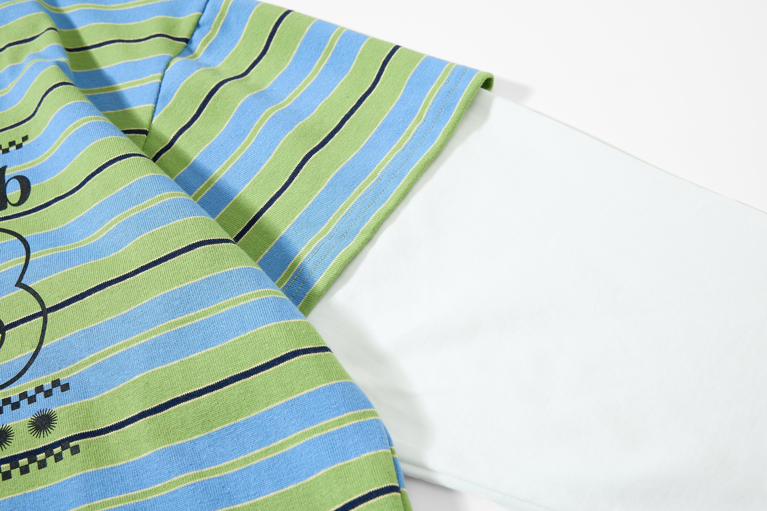 3-6-5.shop Striped Graphic Layered Polo