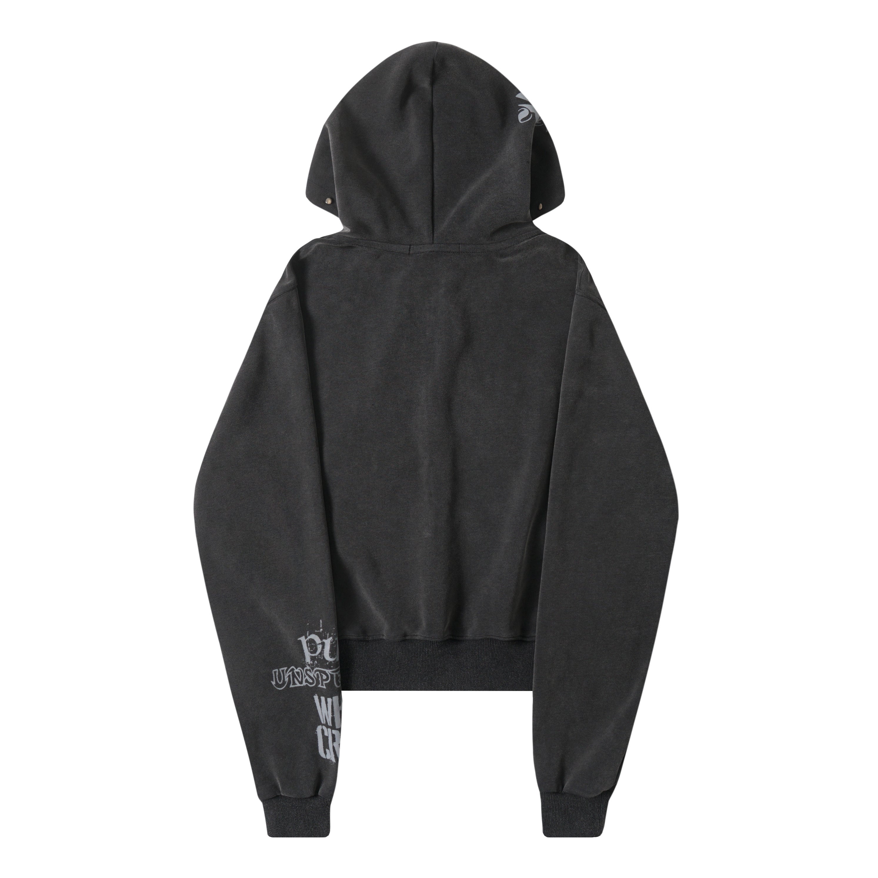 3-6-5.shop Punk Washed Zip Hoodie