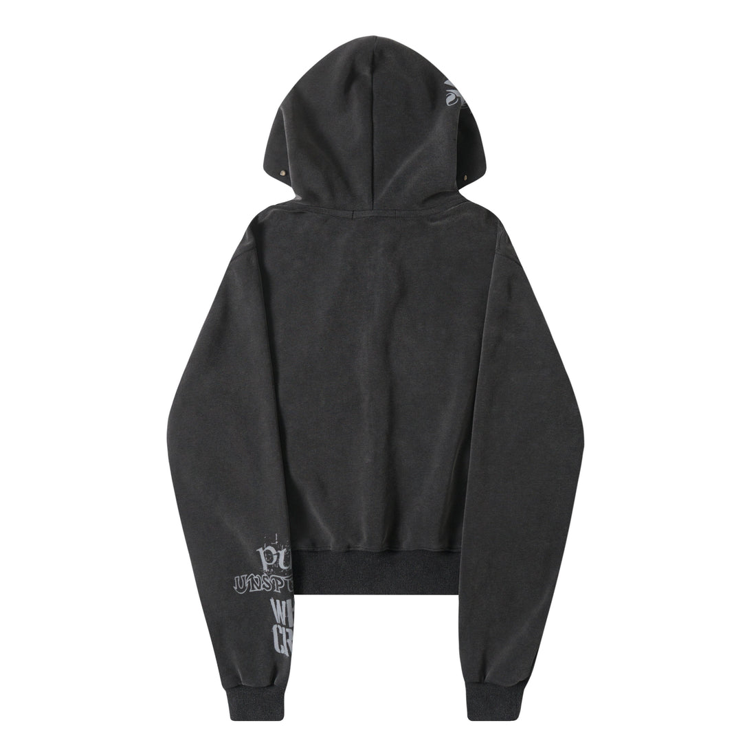 3-6-5.shop Punk Washed Zip Hoodie