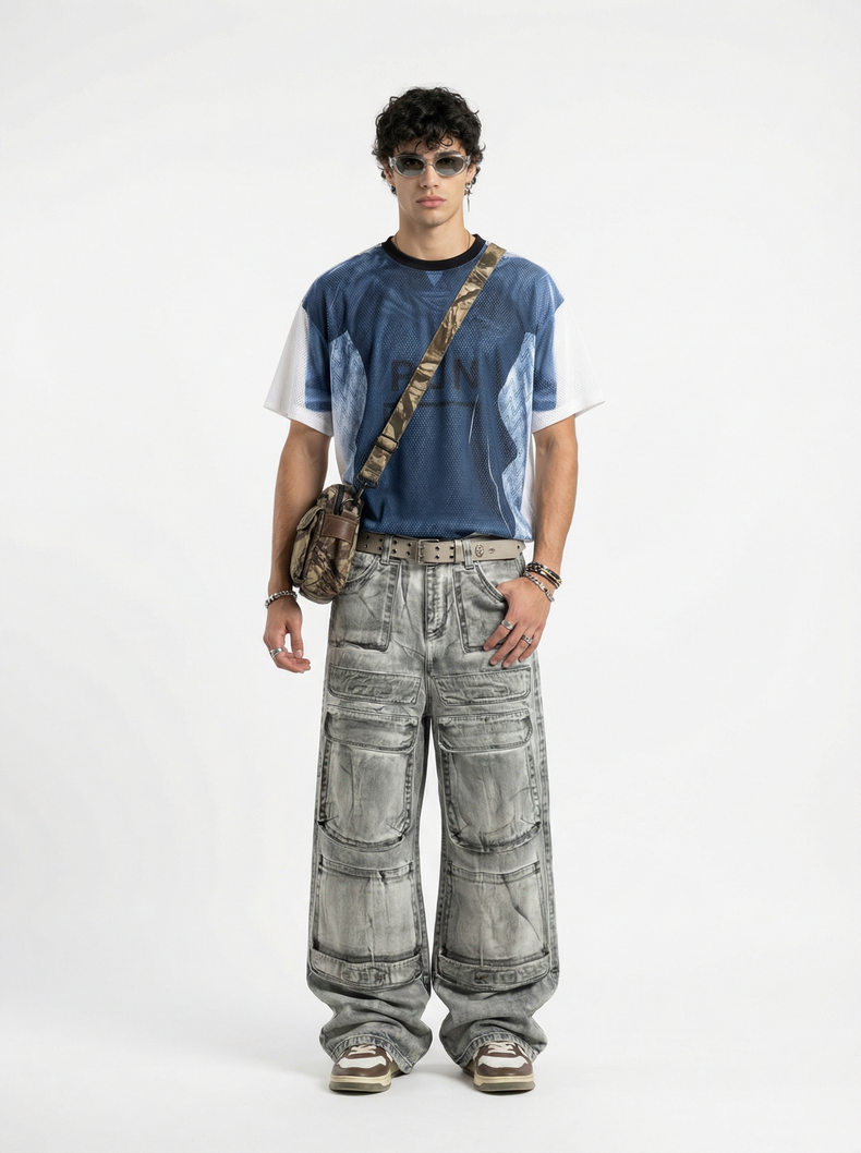 3-6-5.shop Run Graphic Mesh Jersey