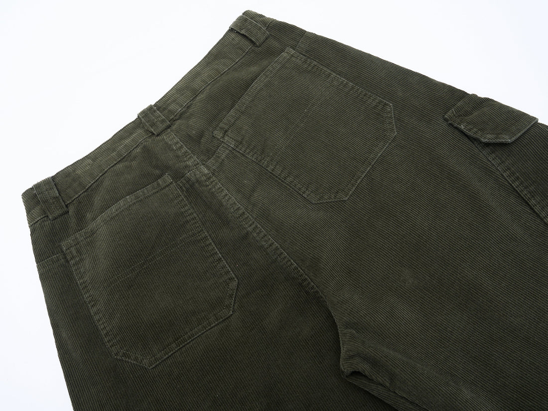 3-6-5.shop Corduroy Utility Wide-Leg Pants