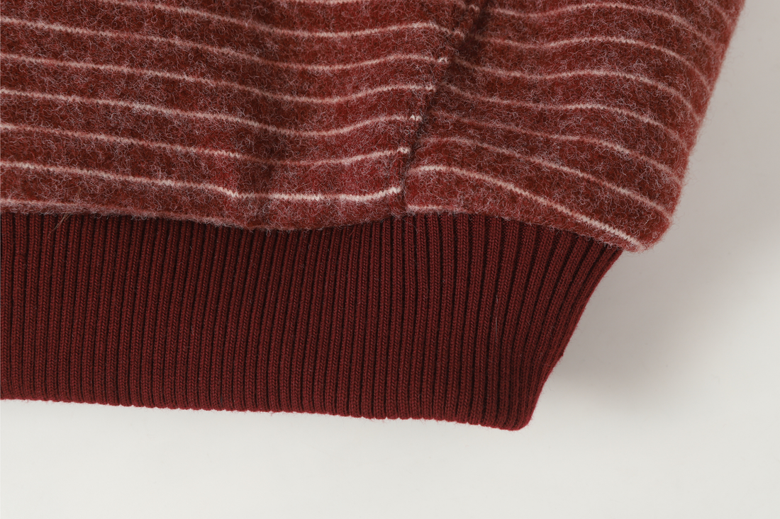 3-6-5.shop Striped Faux Fur-Lined Hooded Jacket