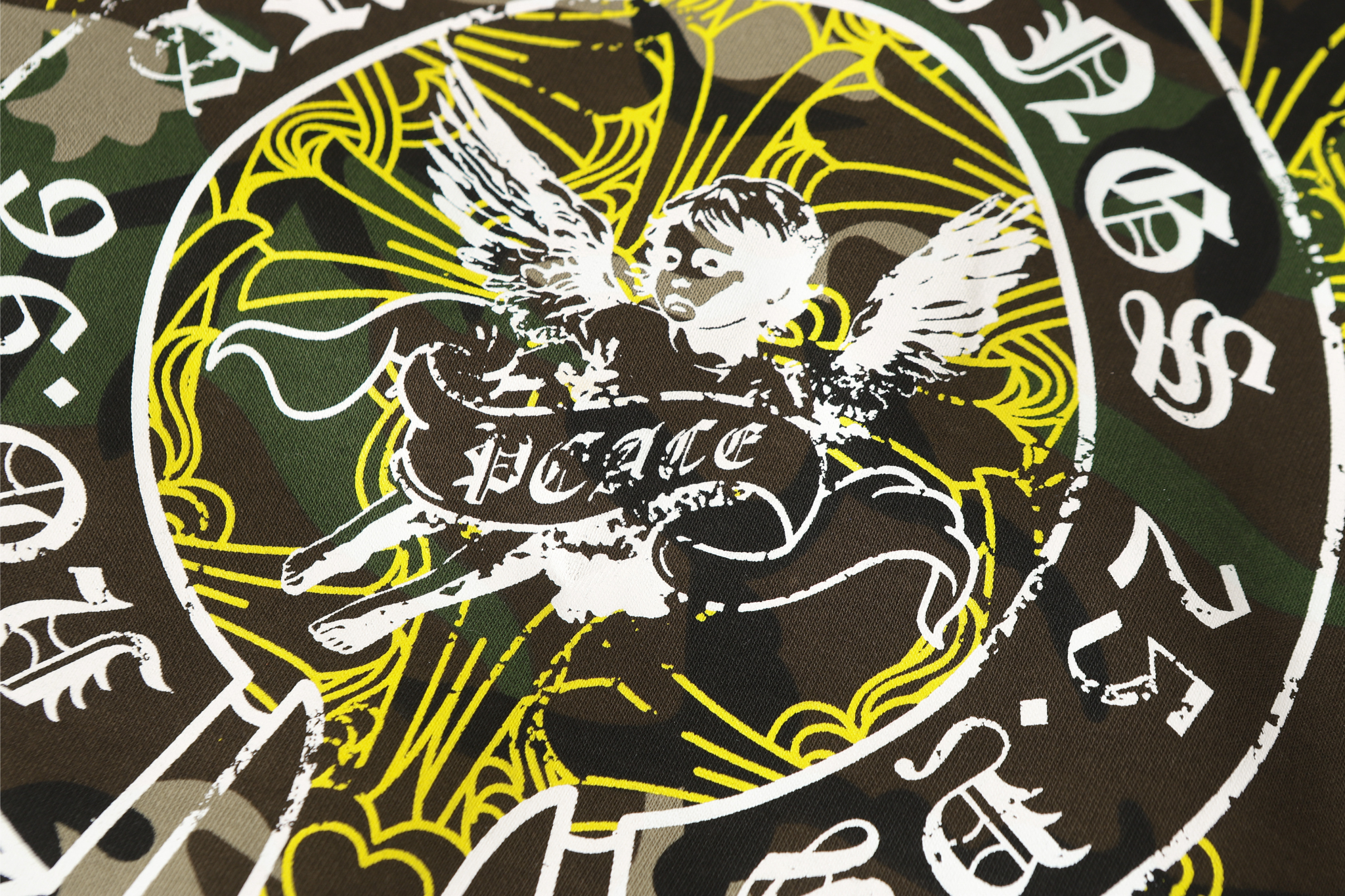 3-6-5.shop Camo Angel Graphic Zip Hoodie
