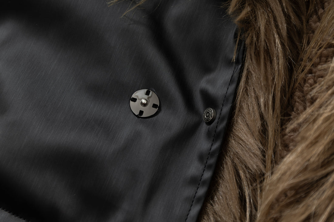 3-6-5.shop Faux-Leather Fur Trim Jacket