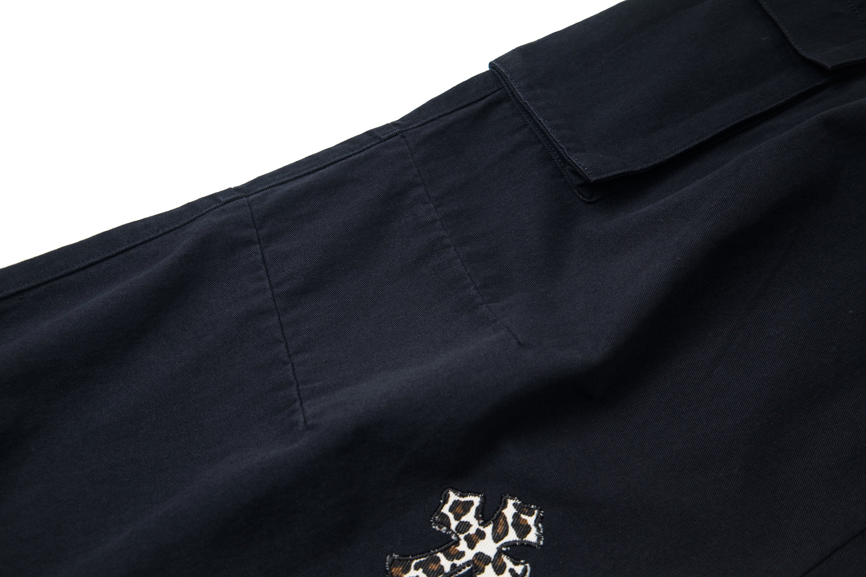 3-6-5.shop Cross Embroidered Cargo Pants