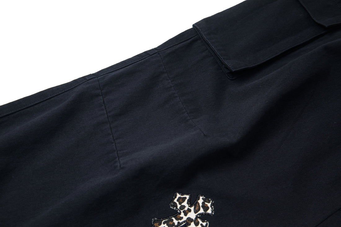 3-6-5.shop Cross Embroidered Cargo Pants