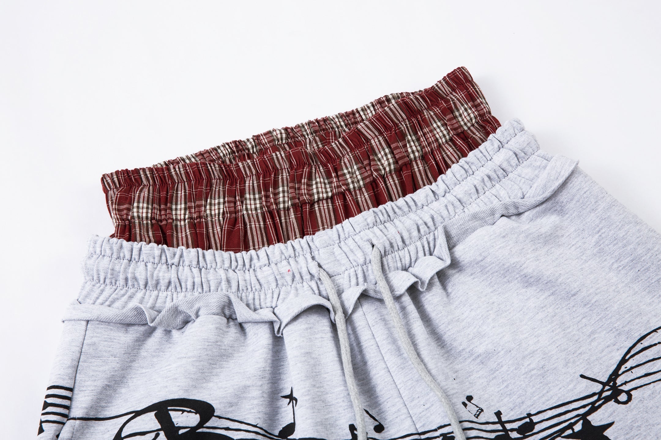 3-6-5.shop Music Graphic Wide-Leg Sweatpants