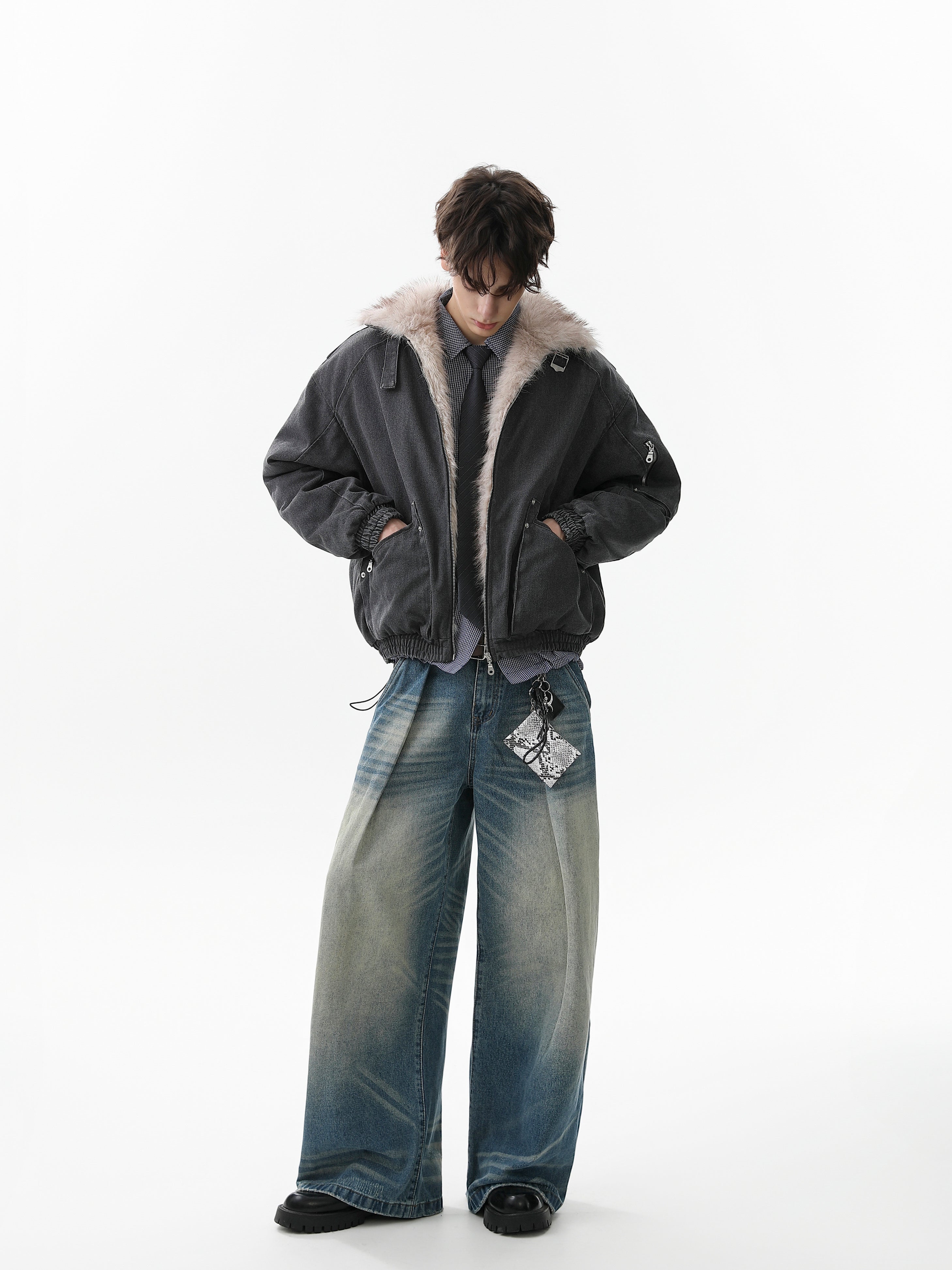 3-6-5.shop Fleece-Lined Utility Jacket