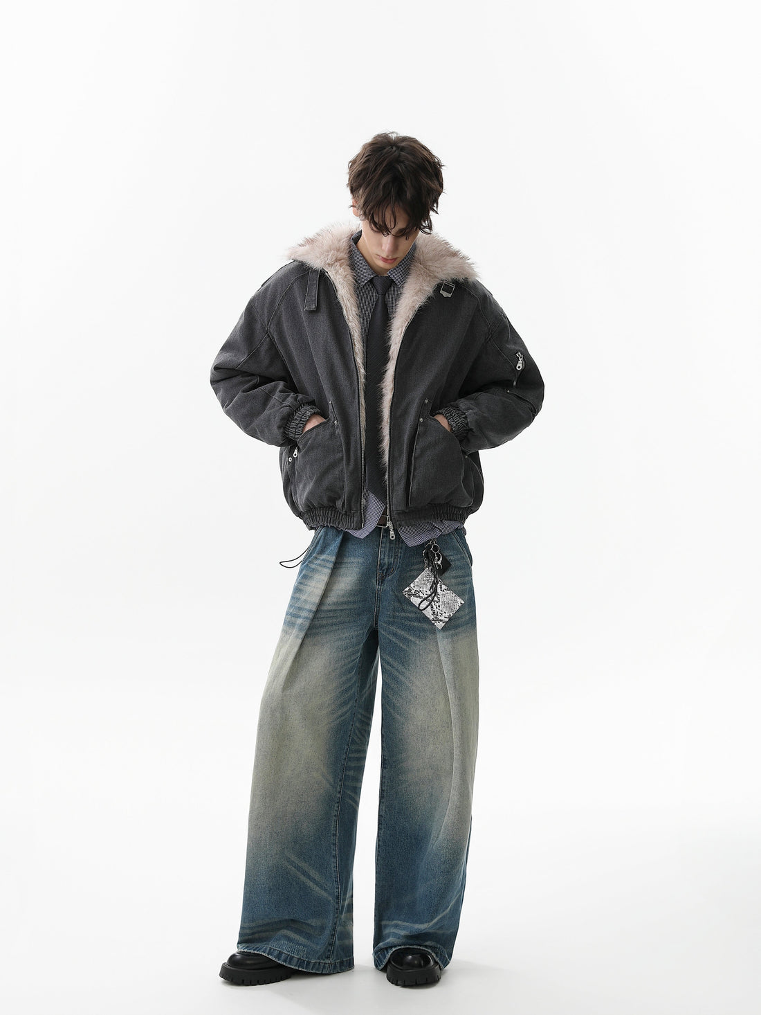 3-6-5.shop Fleece-Lined Utility Jacket
