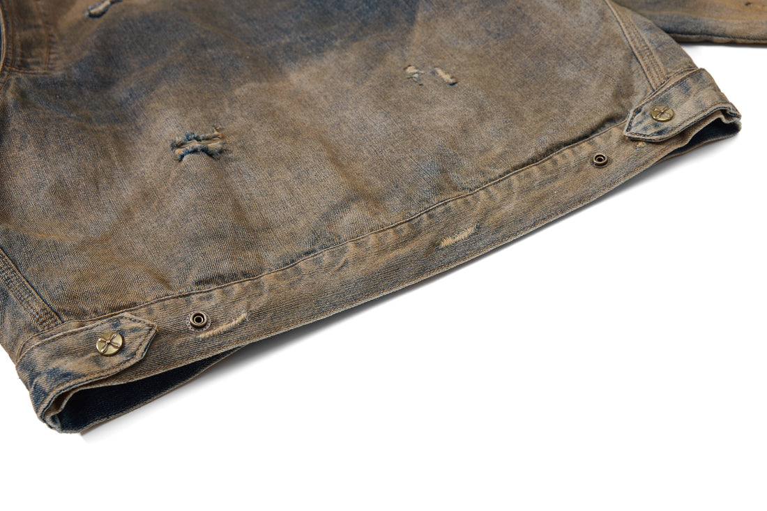 3-6-5.shop Vintage Distressed Denim Jacket