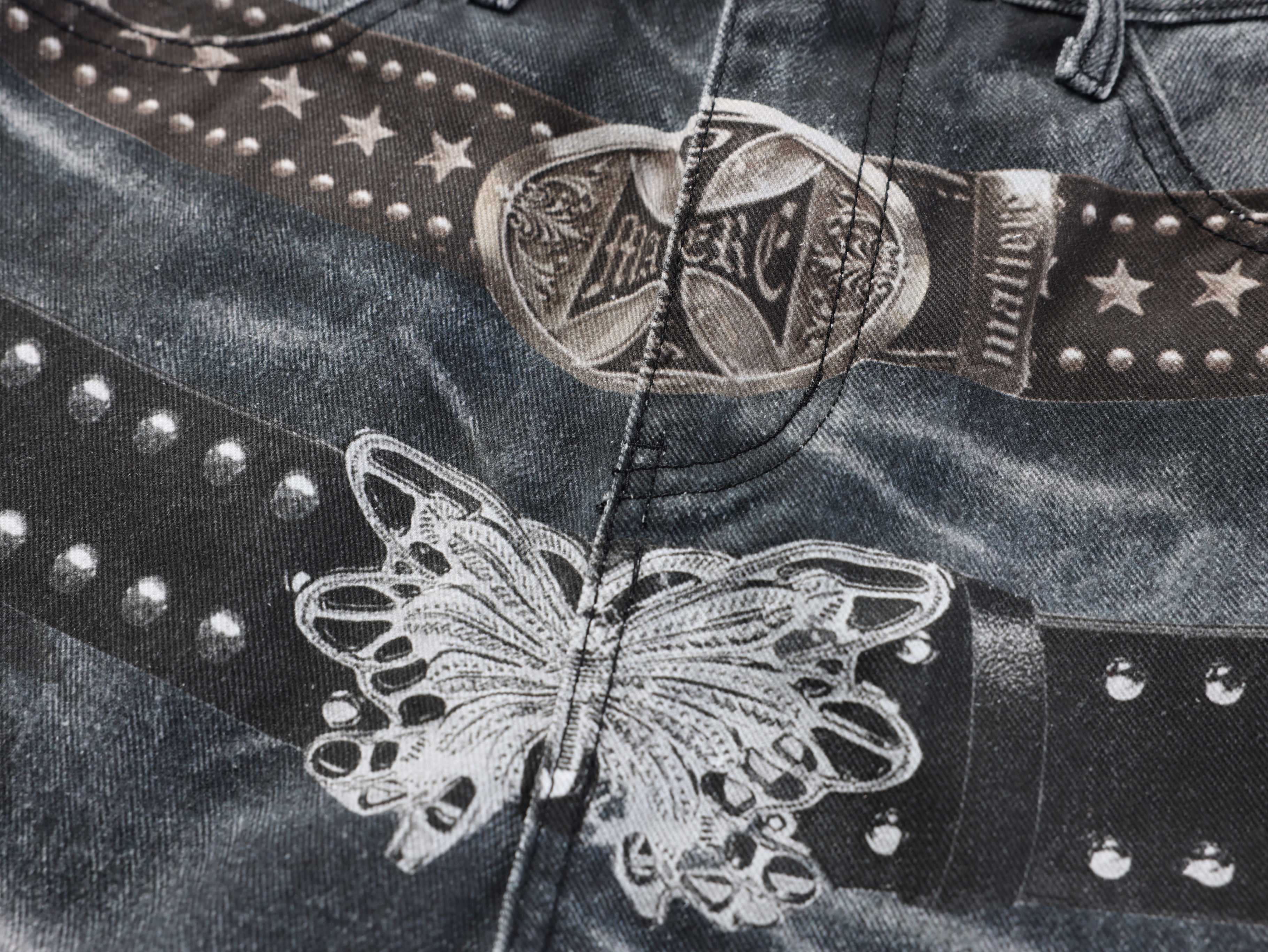 3-6-5.shop Washed Studded Wide-Leg Jeans