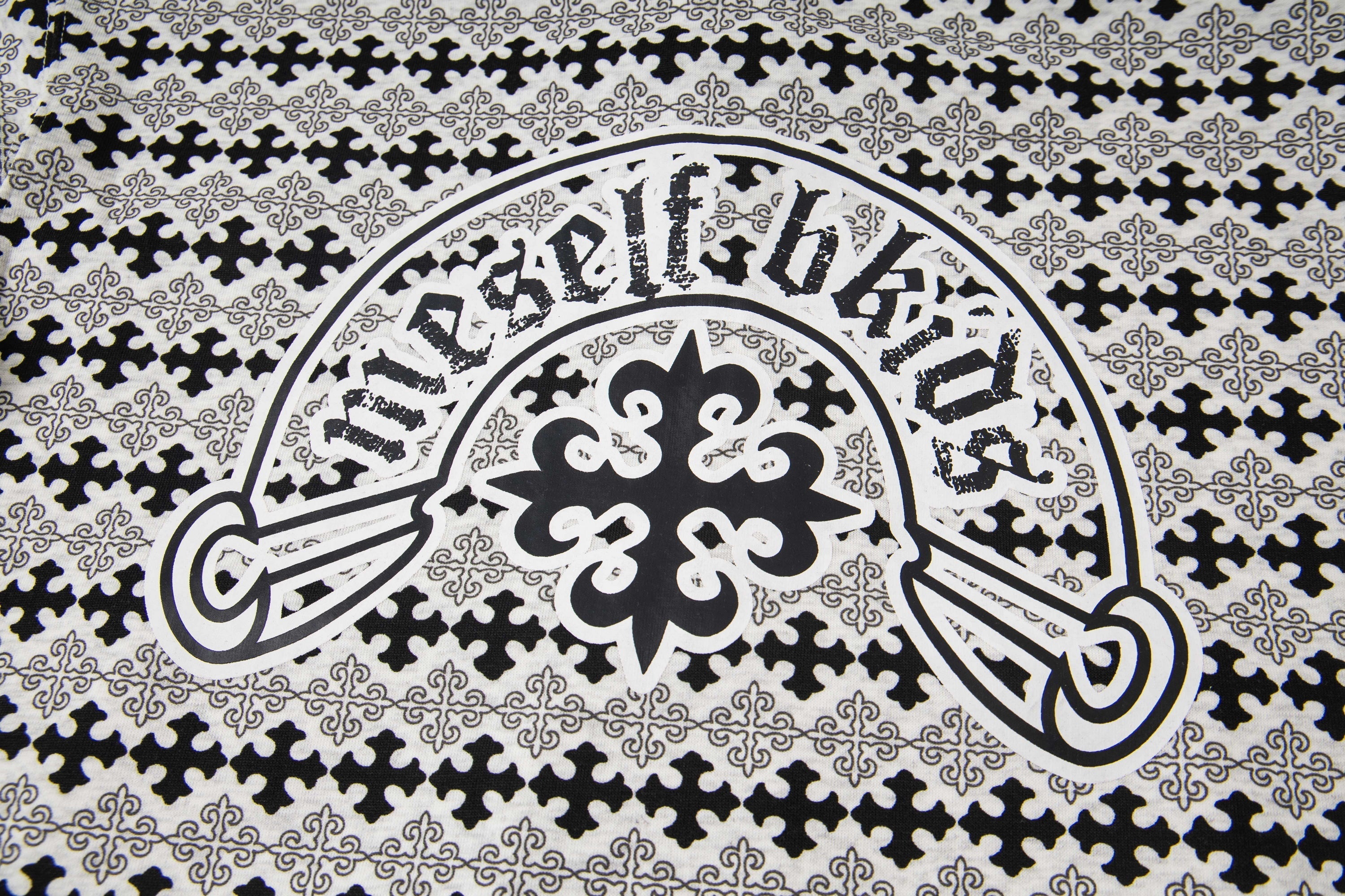 3-6-5.shop Gothic Pattern Full-Zip Hoodie