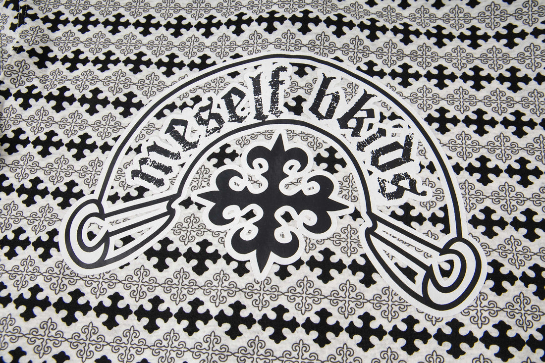 3-6-5.shop Gothic Pattern Full-Zip Hoodie
