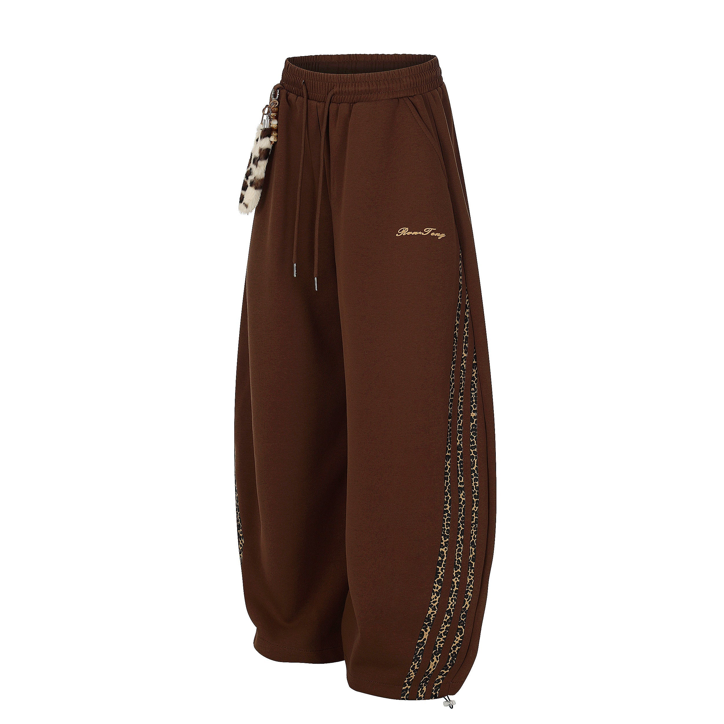 3-6-5.shop Leopard Stripe Loose Sweatpants