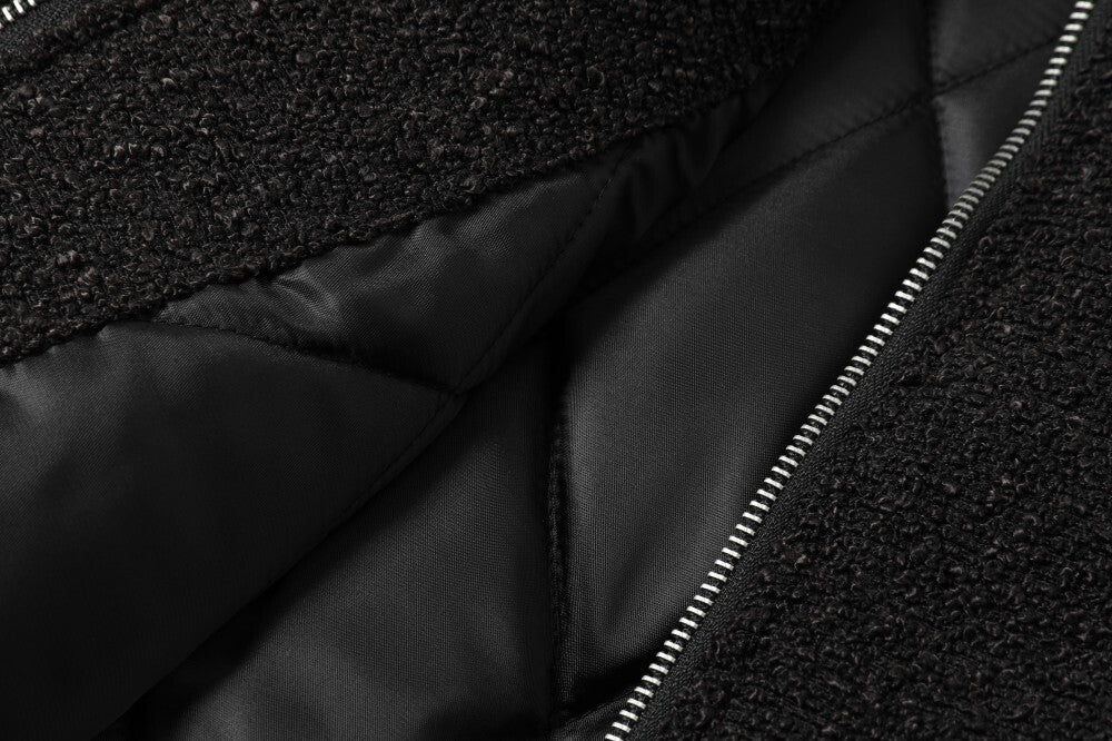 3-6-5.shop Textured Star Bomber Jacket