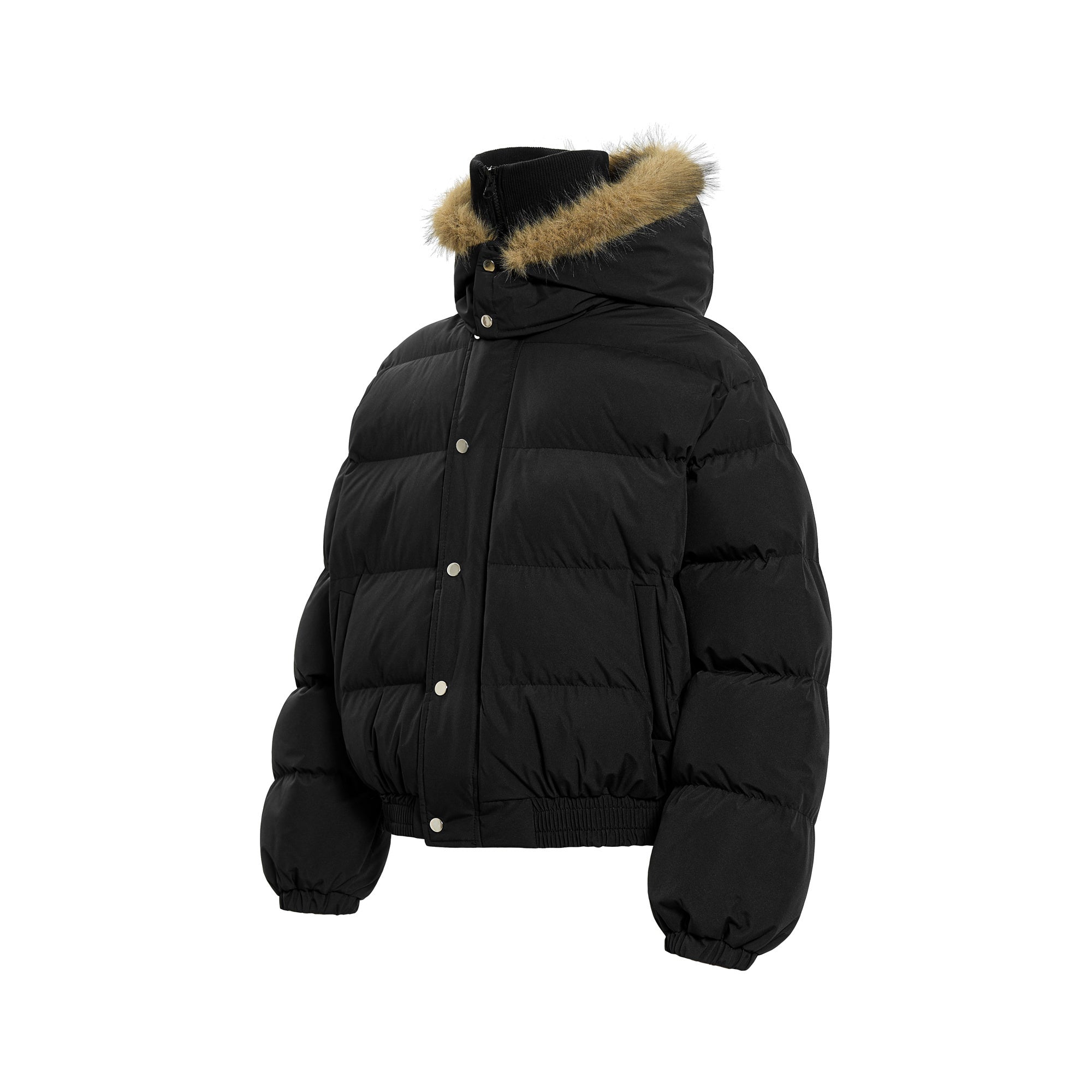 3-6-5.shop Fur-Trim Puffer Jacket