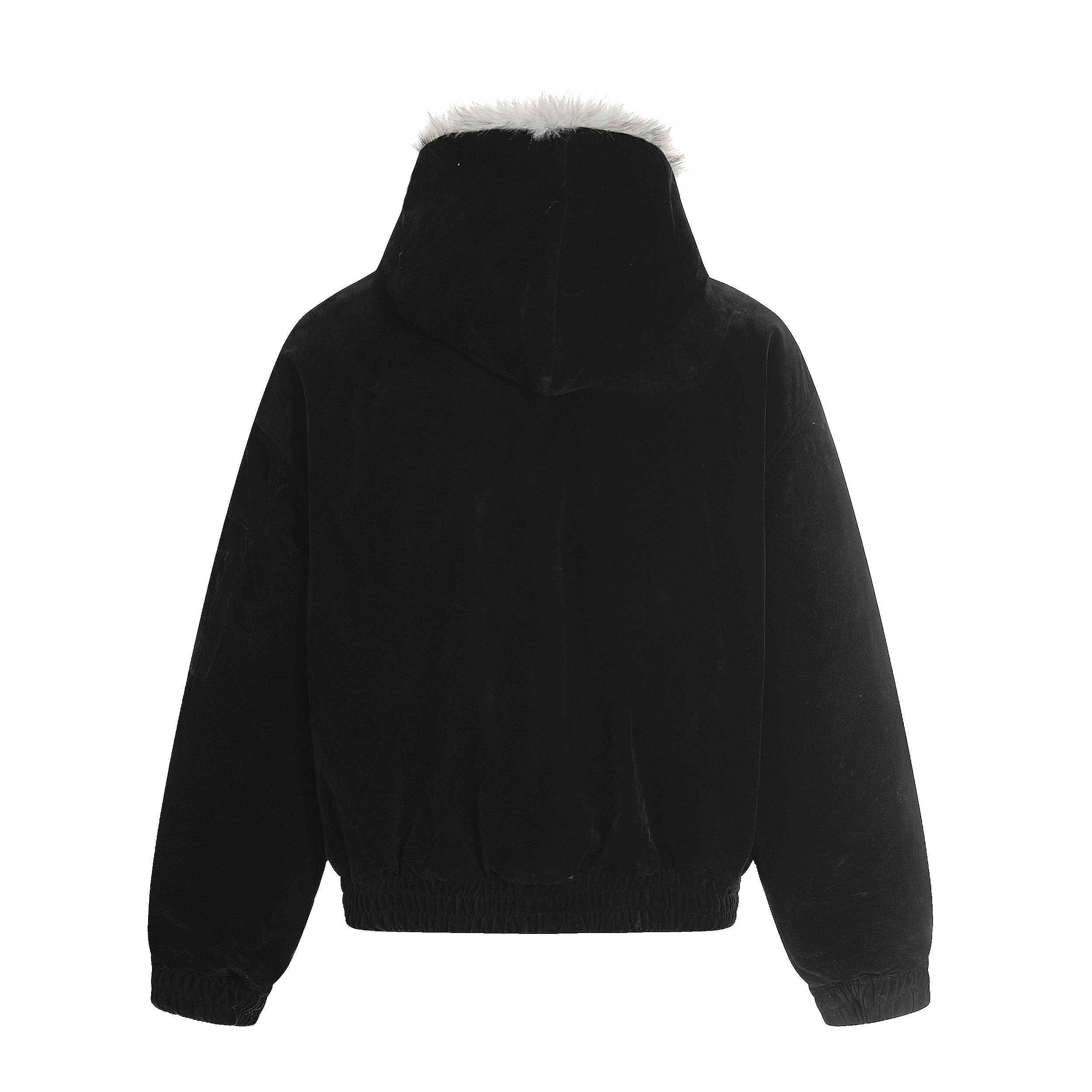 3-6-5.shop Faux Suede Fur-Lined Jacket