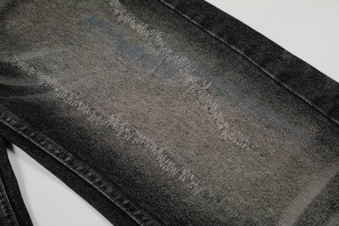 3-6-5.shop Washed Distressed Denim Pants