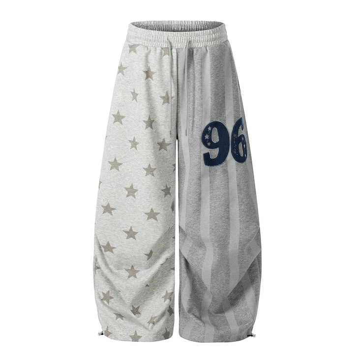 3-6-5.shop 96 Star Stripe Wide-Leg Sweatpants