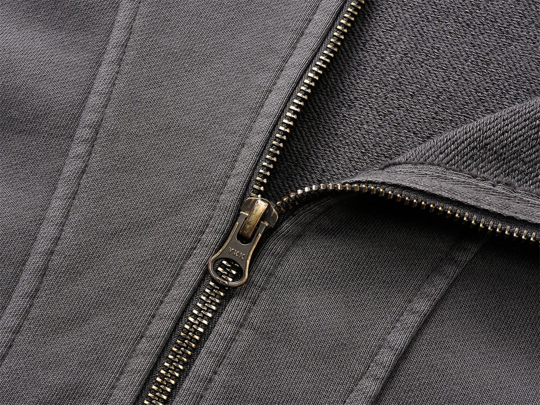 3-6-5.shop Curved-Seam Full-Zip Hoodie
