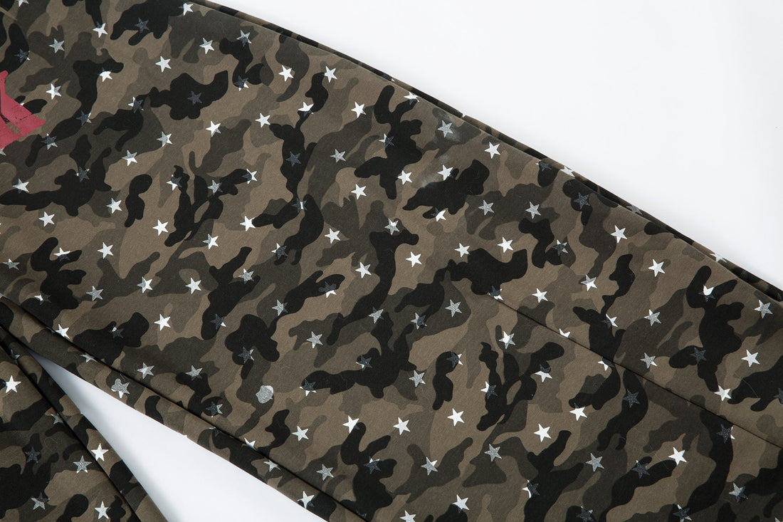 3-6-5.shop Star Camo Wide-Leg Sweatpants