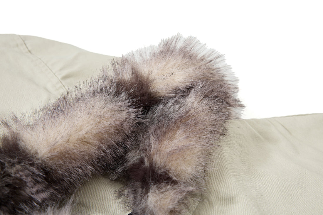 3-6-5.shop Studded Fur-Trim Hooded Jacket