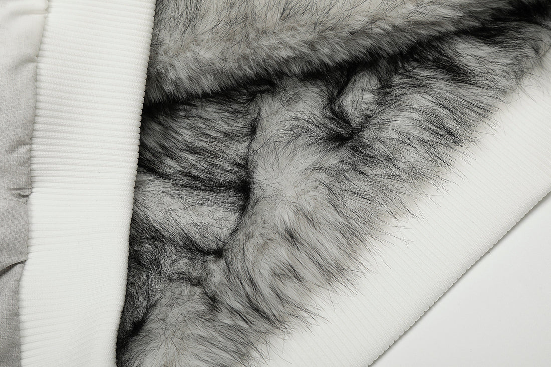 3-6-5.shop Faux Fur Panel Short Jacket
