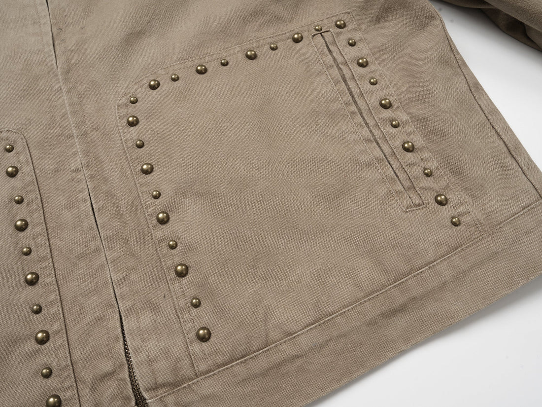 3-6-5.shop Studded Vintage Work Jacket
