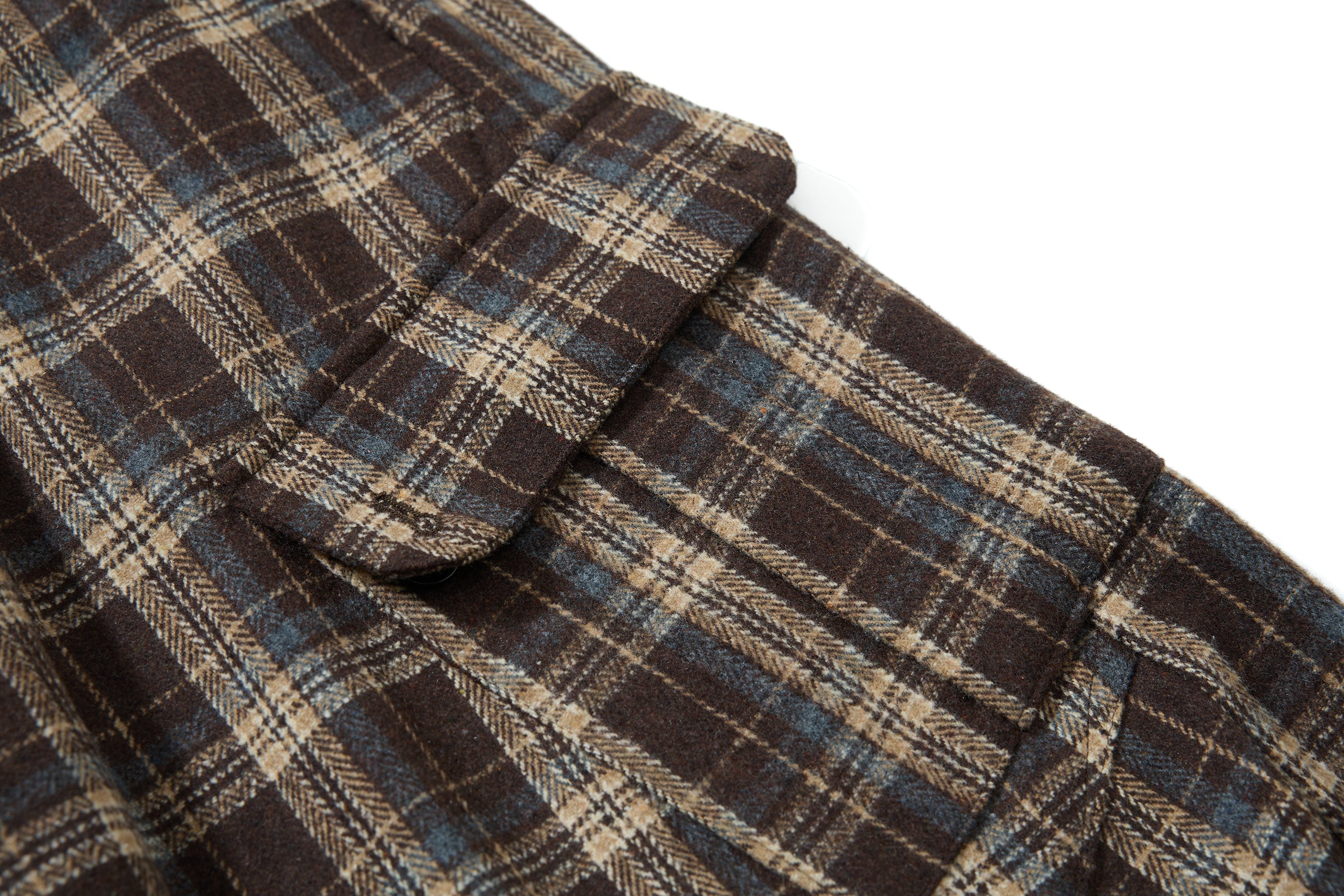 3-6-5.shop Vintage Check Wool-Blend Cargo Pants