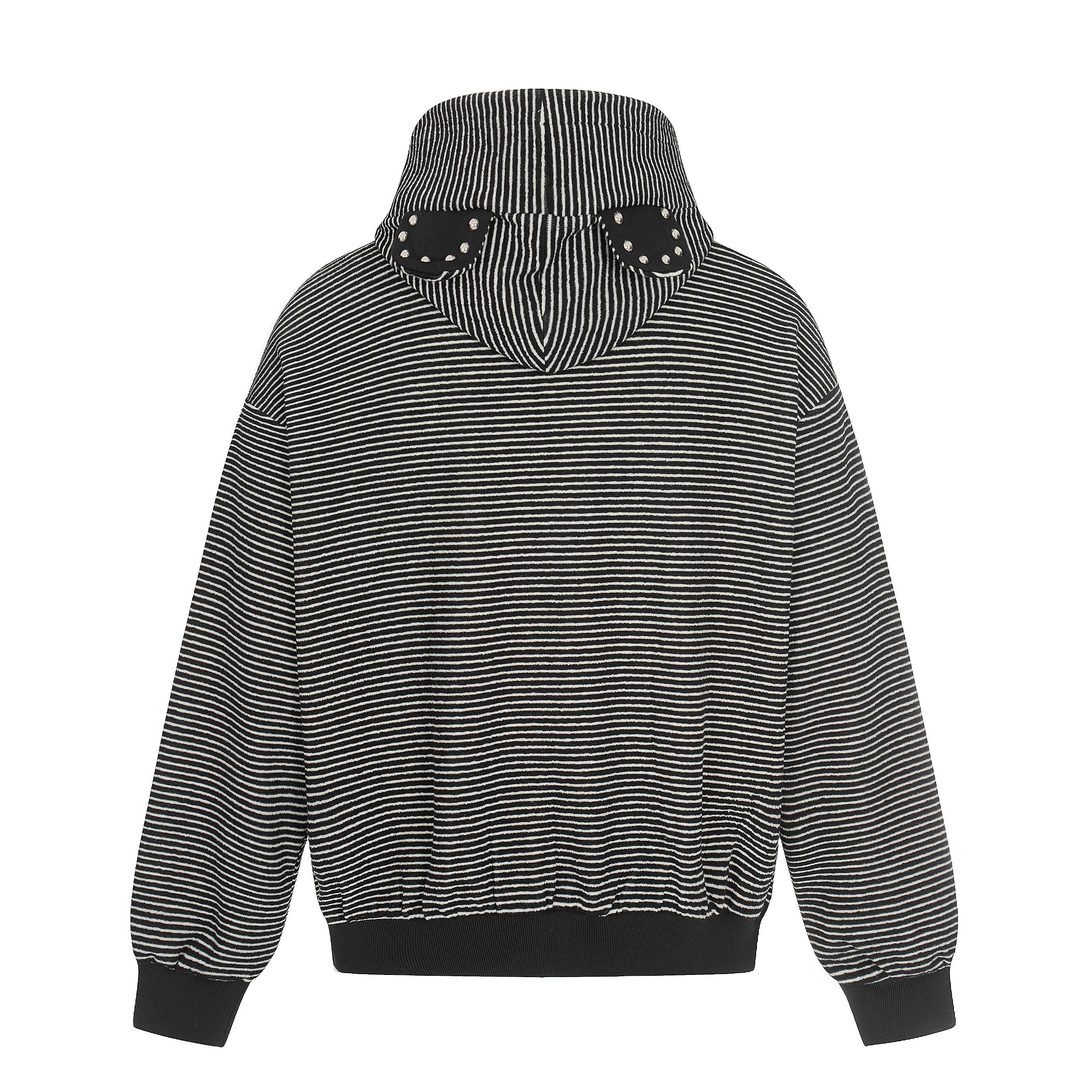 3-6-5.shop Striped Zip Hoodie