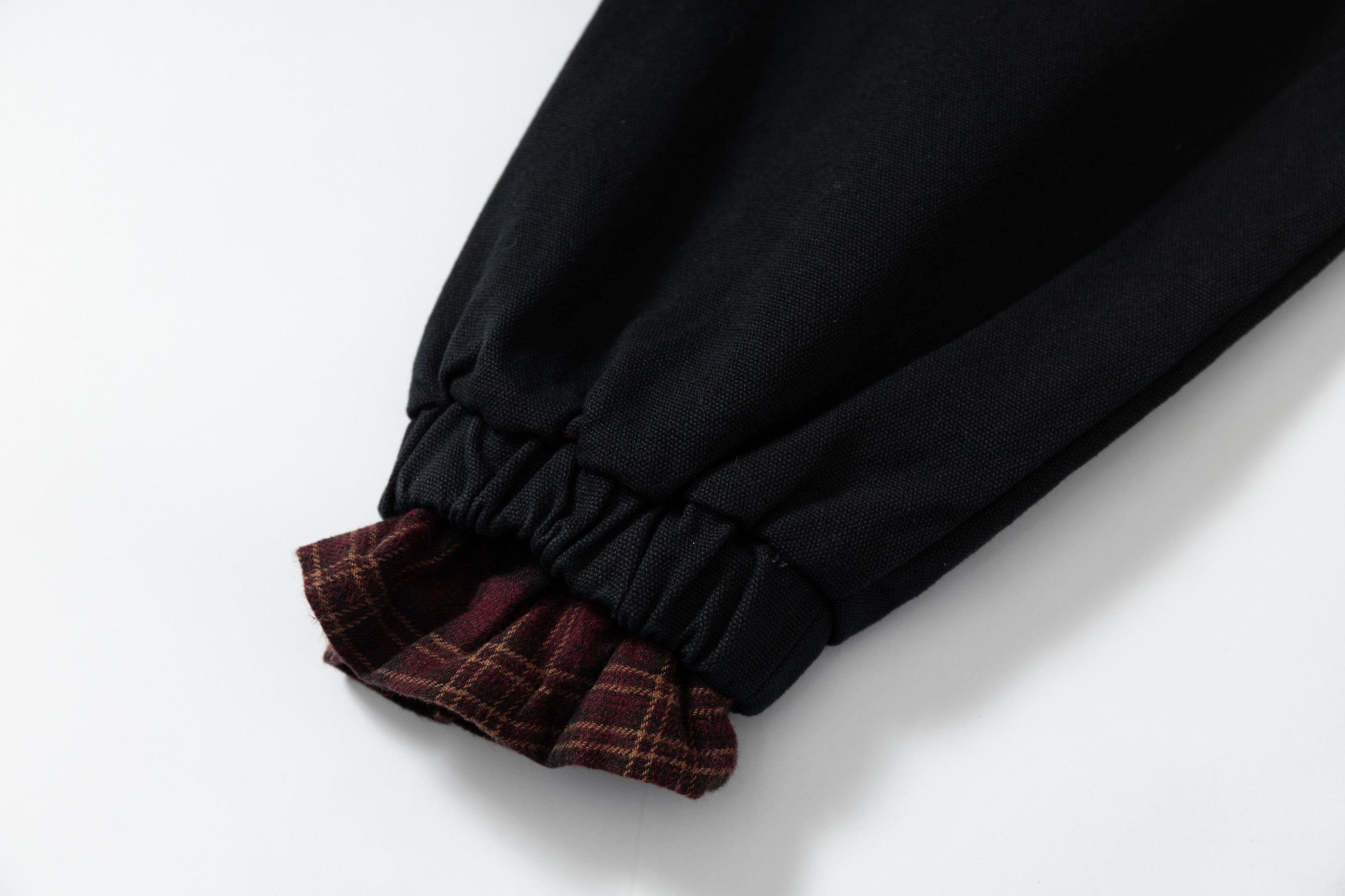 3-6-5.shop Plaid-Lined Zip Hoodie