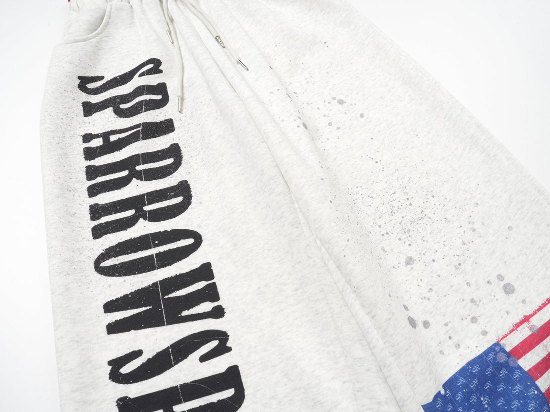 3-6-5.shop USA Flag Print Street Sweatpants