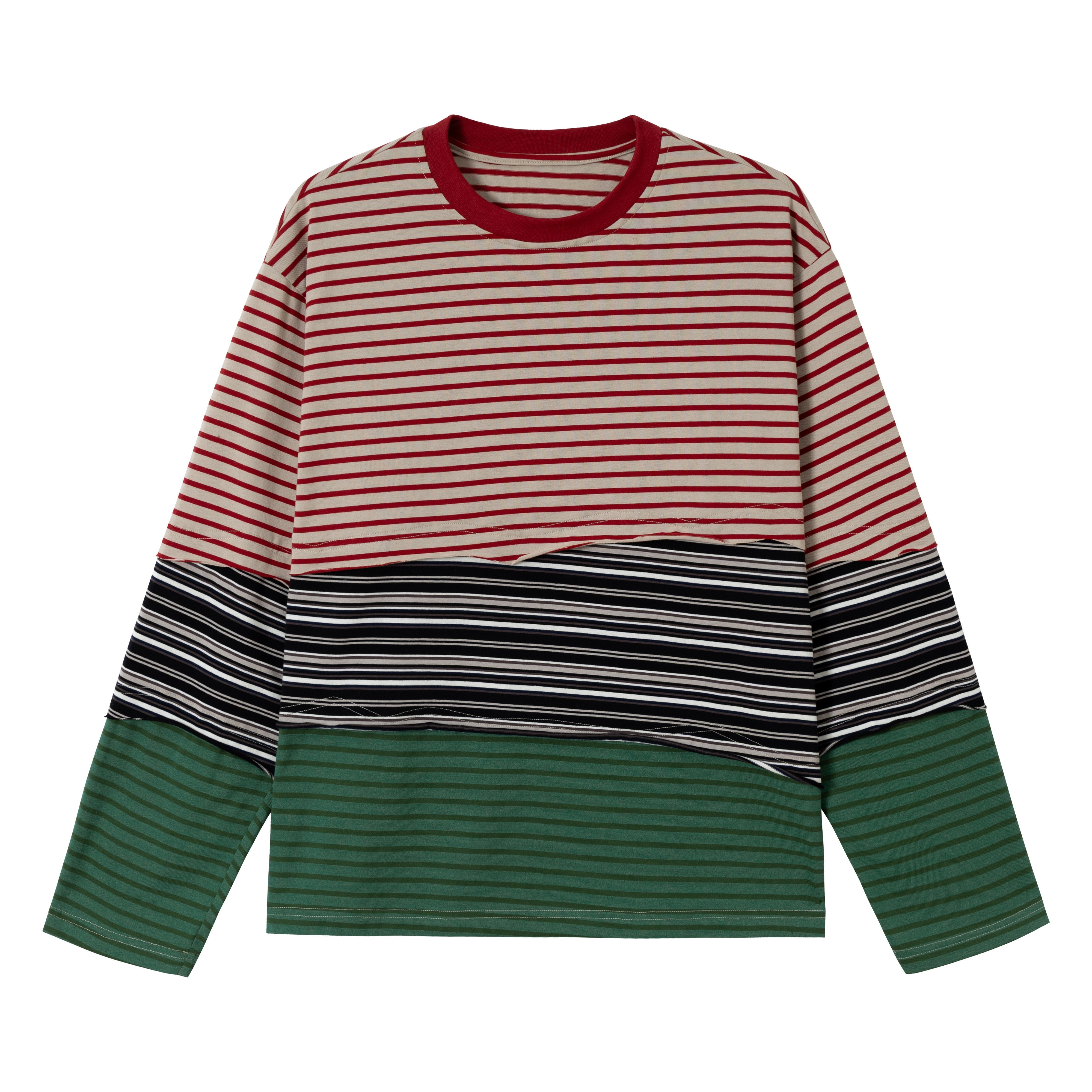 3-6-5.shop Striped Long Sleeve Tee