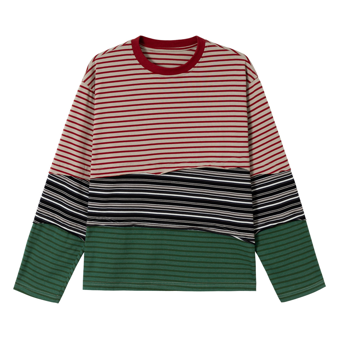 3-6-5.shop Striped Long Sleeve Tee