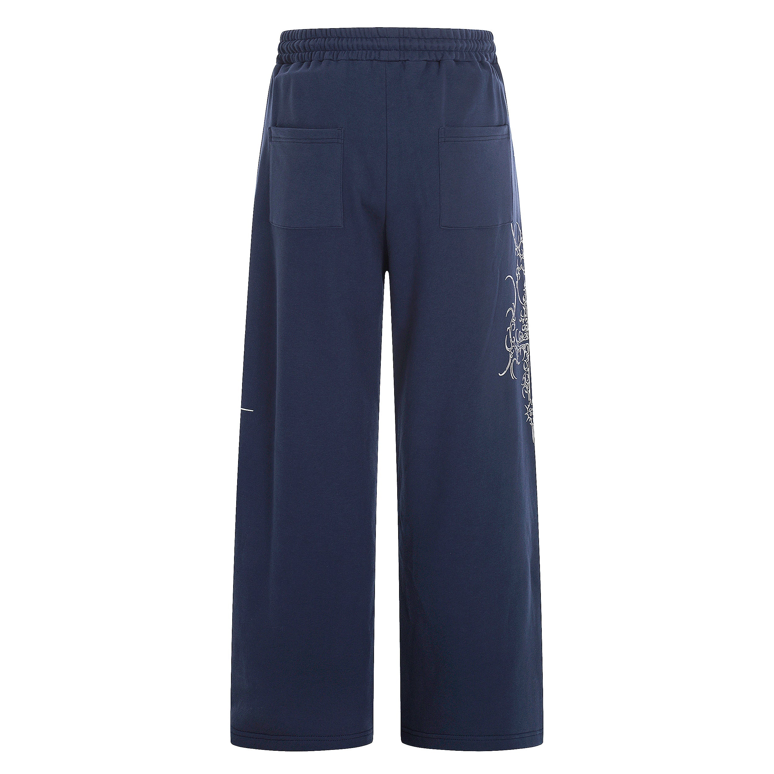 3-6-5.shop Gothic Line Graphic Wide-Leg Sweatpants