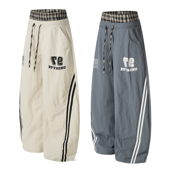 3-6-5.shop Athletic Stripe Wide-Leg Pants