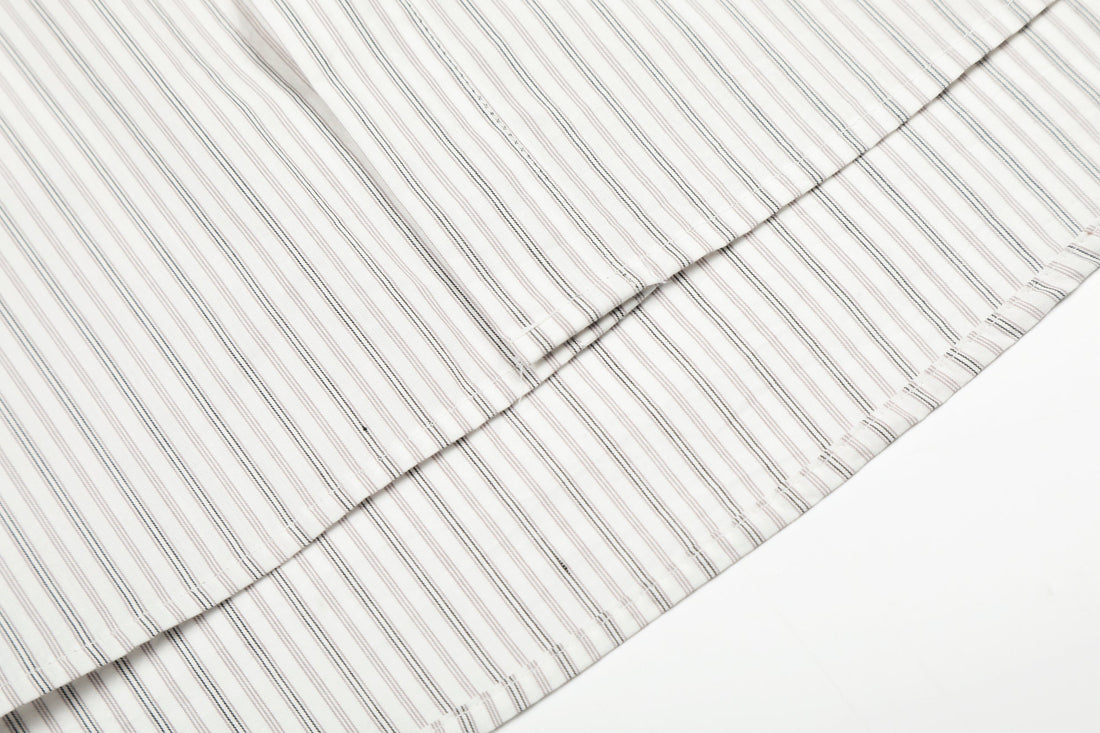 3-6-5.shop Striped Logo Button-Up Shirt