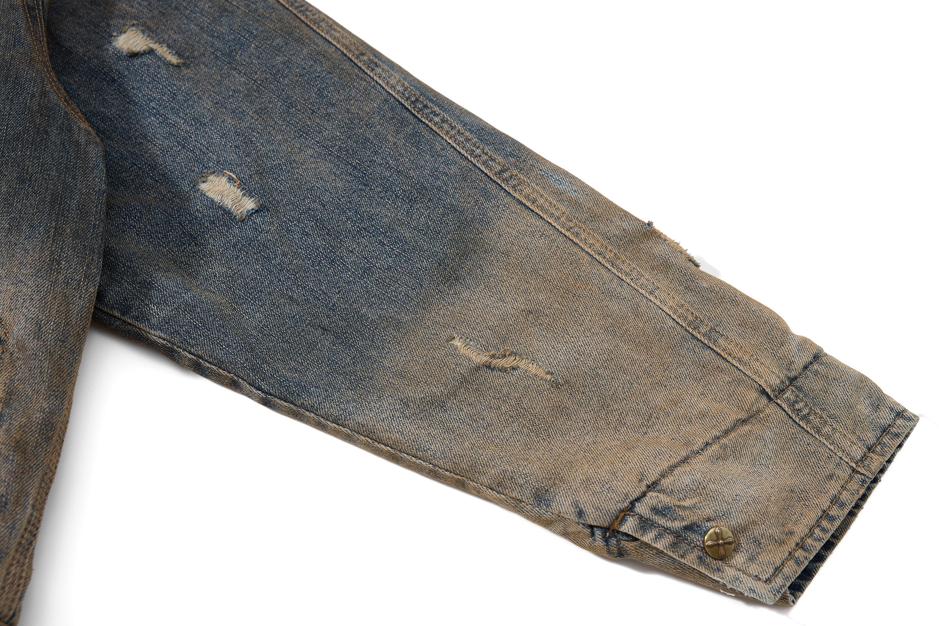 3-6-5.shop Vintage Distressed Denim Jacket
