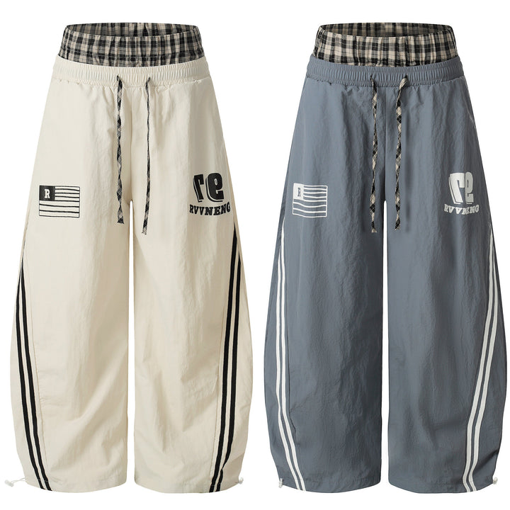 3-6-5.shop Athletic Stripe Wide-Leg Pants